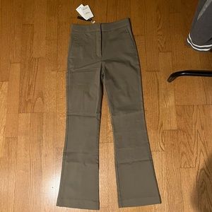 NWT Mango flare crop pants khaki Size 2